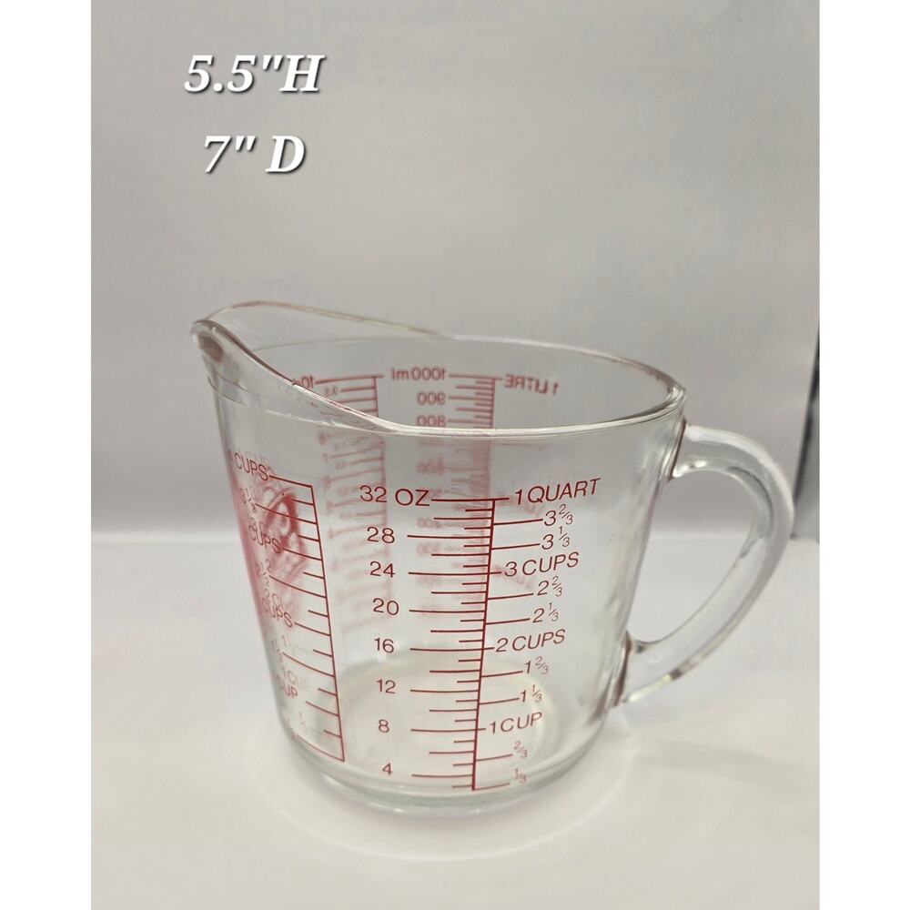 Oven Basics Glass Measuring Cup – 1 Quart / 4 Cups